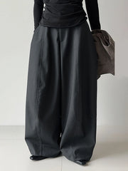 High-Waisted Wide-Leg Trousers