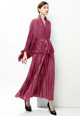 Luxury Plissé Two-Piece Set