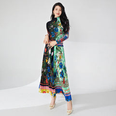 Luxury Formal Pleated Top & Skirt