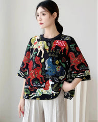 Elegant Pleated Art Top