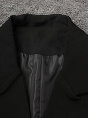 Luxe Feather & Bead Oversized Blazer