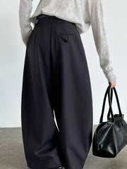 High-Waisted Wide-Leg Trousers