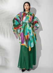 Luxury Pleated Tunic & Skirt