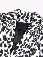 Women's Leopard Boyfriend Tailored Blazer