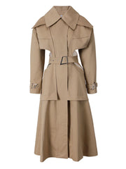 Luxuy Avant-Garde Belted Trench Coat