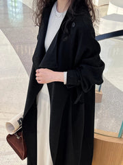 Luxury Drape-Front Trench Coat