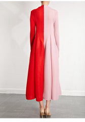 Luxury Plissé Midi Shirt Dress
