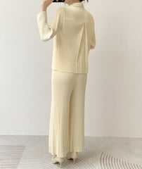 Cozy Pleated 2-Piece Set