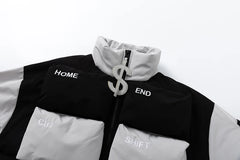 Retro Keyboard Puffer Jacket - Men's Streetwear