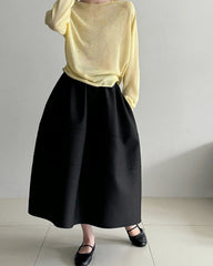 Luxury Minimalist A-Line Skirt