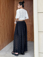 Elegant Cutout Wide-Leg Trousers