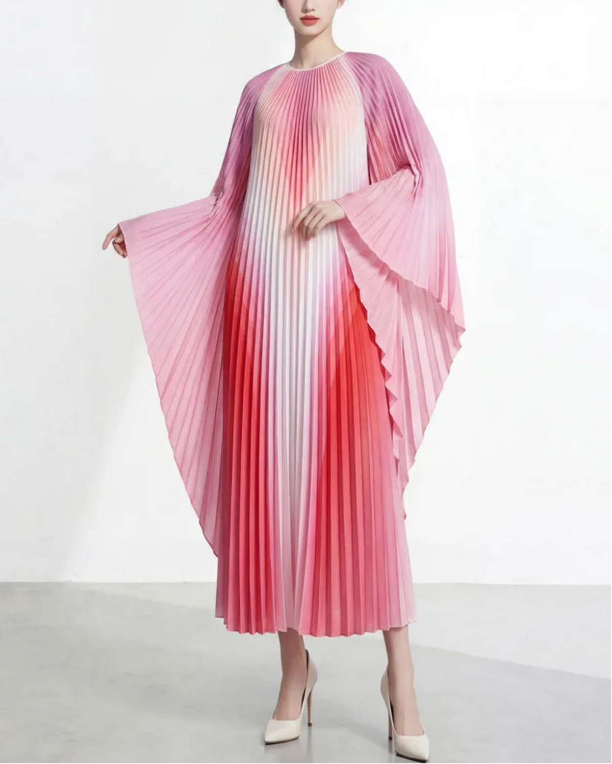 Luxury Pleated Kaftan Gown