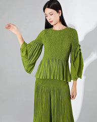 Luxury Formal Pleats Pants Set