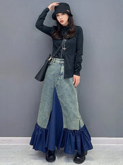 Beatrice Haute Couture Patchwork Denim Skirt