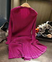 Elegant Pleated Duster Dress
