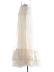 Luxury Pleated Tulle Maxi Skirt