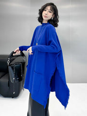 Luxury Avant-Garde Knit Poncho