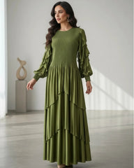 Luxury Zero-Crease Pleated Dress