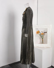 Luxury Floral Plissé Dress