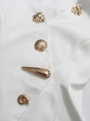 Luxury Satin Peplum Blouse