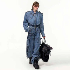 Men's Premium Denim Utility Jumpsuit