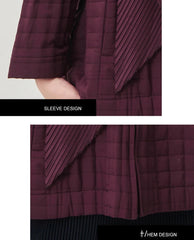 Luxe Cotton Pleated Jacket & Scarf