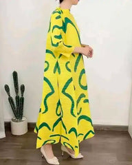 Luxury Plisse Kaftan Dress