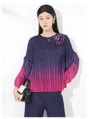 Truly Pleated Ombre Pant Set