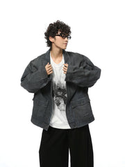 Men's Elite Black Dyed Denim Signature Jacket