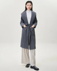 Premium Pleated & Quilted Coat