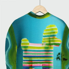 Modern Pleated Knit Top