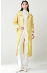 Luxury Plissé Duster Coat