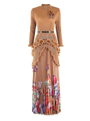 Petite Japanese Pleated Butterfly Skirt Set