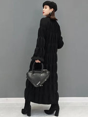 HEYFANCYSTYLE Black Puffer Knit Dress