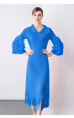 Luxury Cocktail Pleats Dress