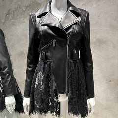 Genuine Leather Moto Jacket for Women