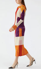 Geometric Plissé Top & Skirt