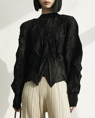 Geometric Micro-Pleated Top