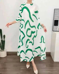 Luxury Plisse Kaftan Dress
