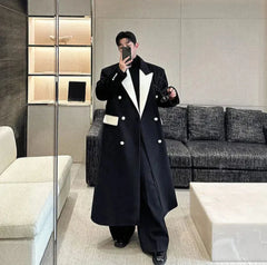 Men's Iconic Woolen Oversized Fit Trench Coat