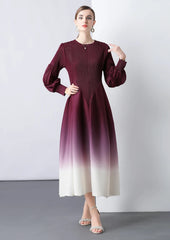 Luxury Pleated Dress With Sleeves