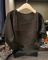 Luxury Sculptural Pleated Top
