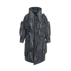 Men's Luxury Streetwear Techwear Hooded Long Jacket