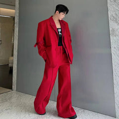 Men's Casual Oversized Fit 2-Piece Suit Set