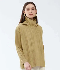 Japanese Pleated Hooded Jacket