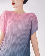 Travel Plissé Ombre Dress