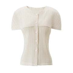 Luxury Pleated Cape Blouse