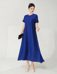 Couture Plissé Japanese Midi Dress