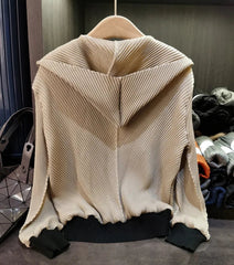 Truly Pleated Zip-Up Jacket