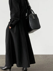 Luxe Cotton Blend Belted Dress